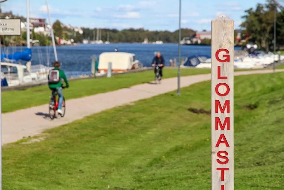 Grønne Sykkelruter, Nedre Glomma: Glommastiens østside, Gamlebyen – Moum