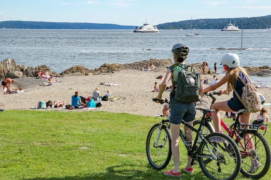 Grønne sykkelruter, Oslo: Runde på Bygdøy via Bygdøy sjøbad, Paradisbukta og Huk