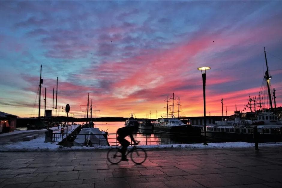 Vintersykling Rådhusbrygga